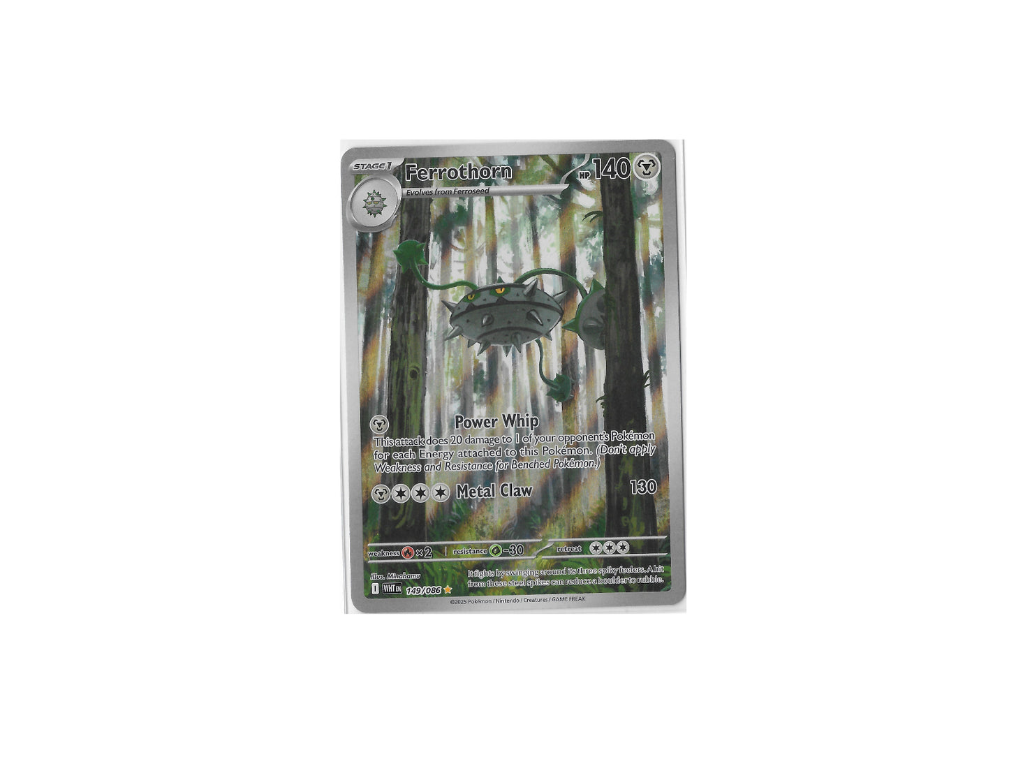 Pokemon Ferrothorn - SV: White Flare 149/086 Illustration Rare NM