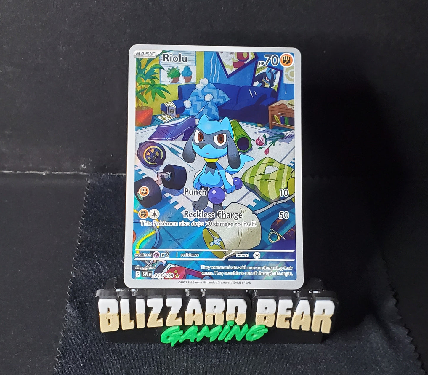 Pokemon Riolu Illustration Rare (IR) - Scarlet & Violet Base #215 NM