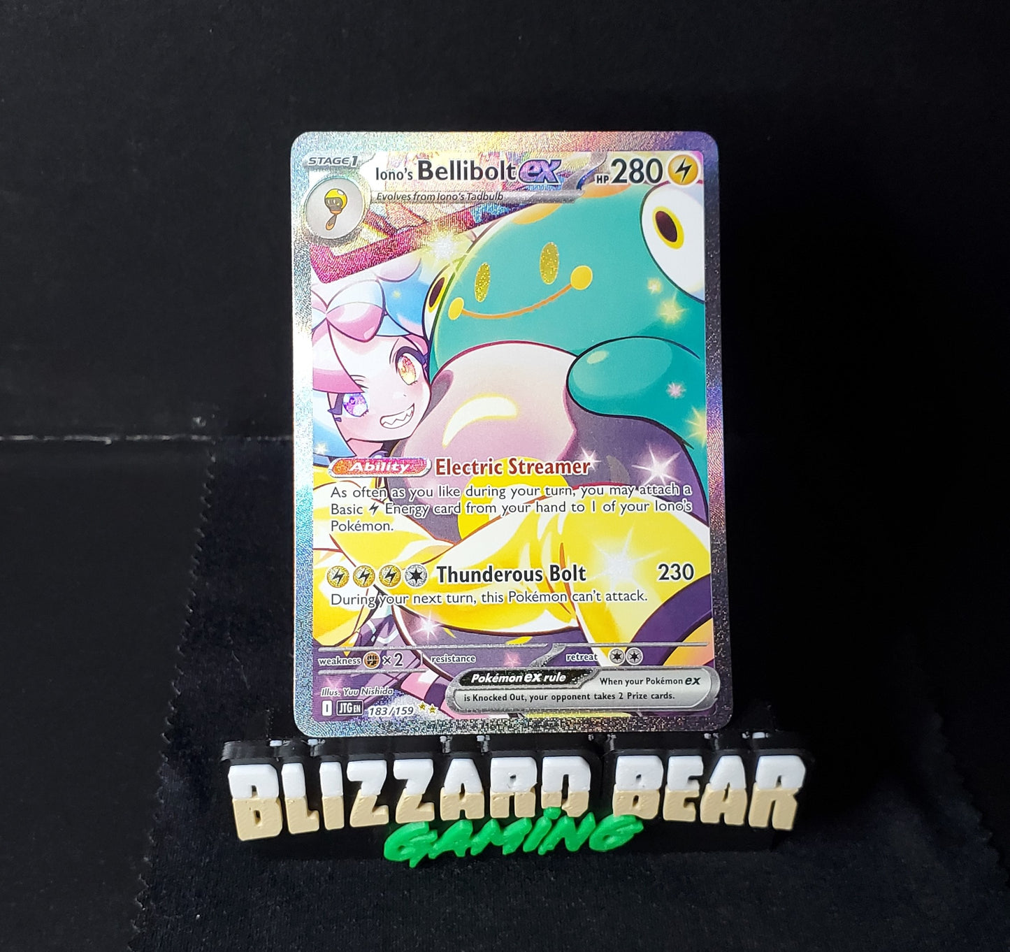 Pokemon Iono's Bellibolt ex Special Illustration Rare (SIR) - Journey Together #183 NM