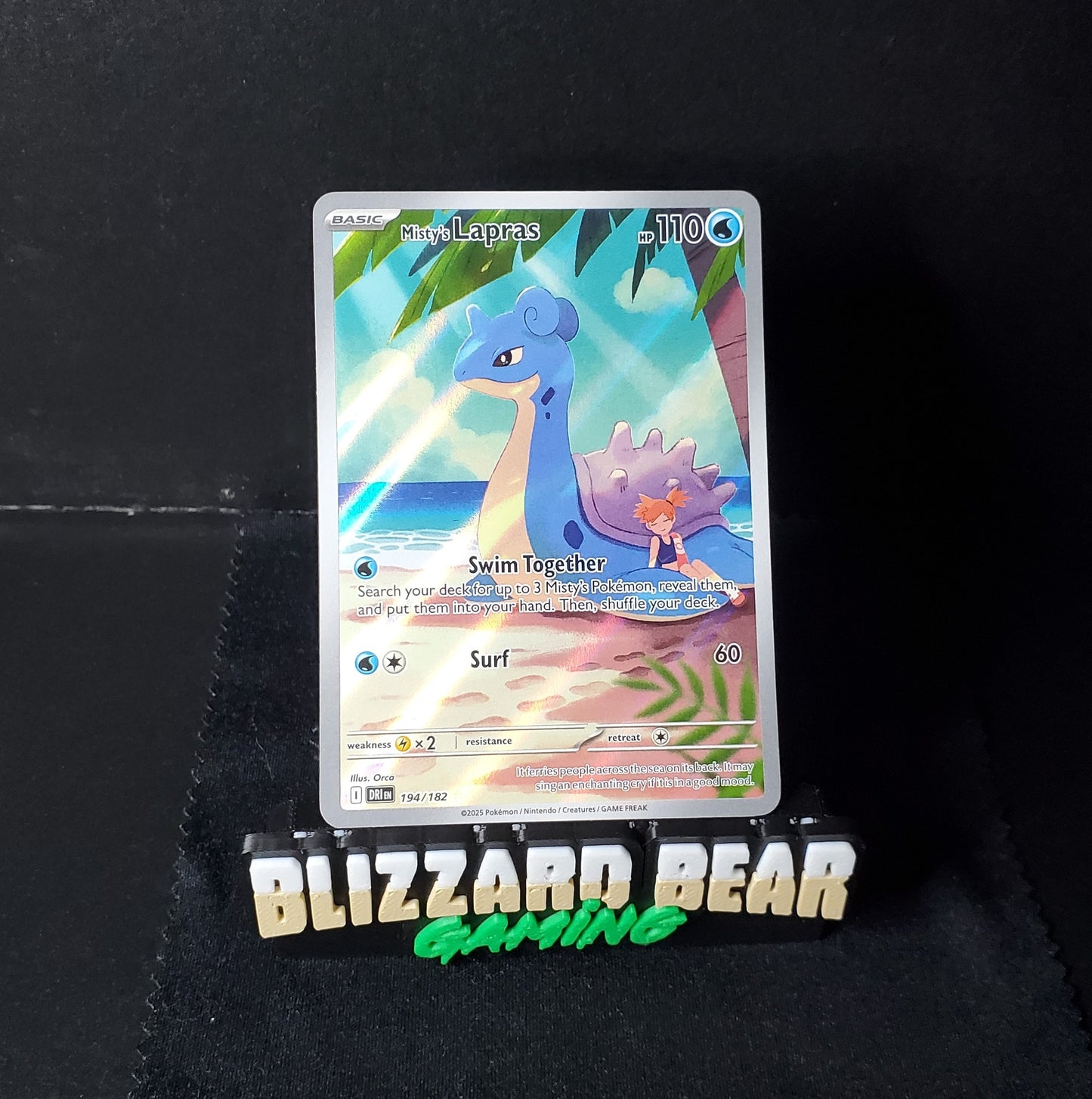 Pokemon Misty's Lapras Illustration Rare (IR) - Destined Rivals #194 NM
