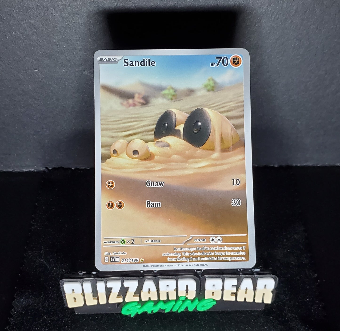 Pokemon Sandile Illustration Rare (IR) - Scarlet & Violet Base Set #216 NM