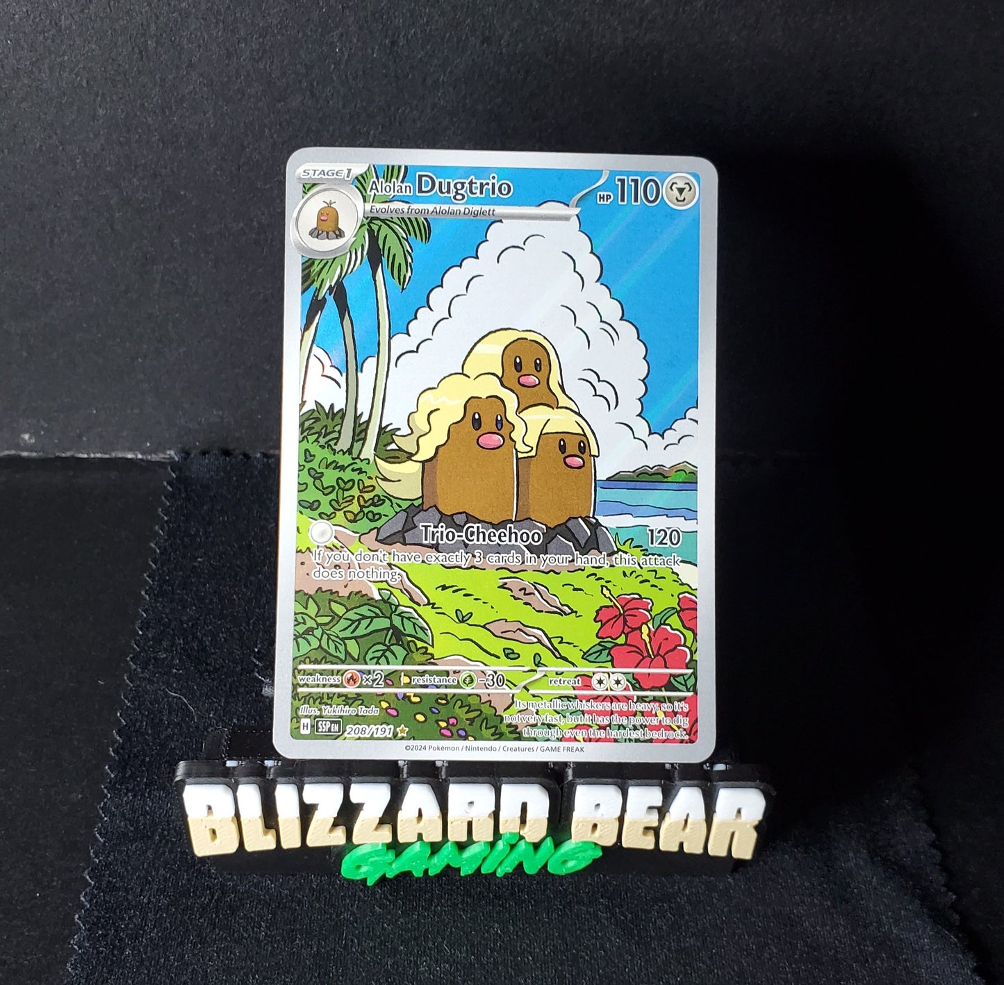 Pokemon Alolan Dugtrio Illustration Rare (IR) - Surging Sparks #208 NM