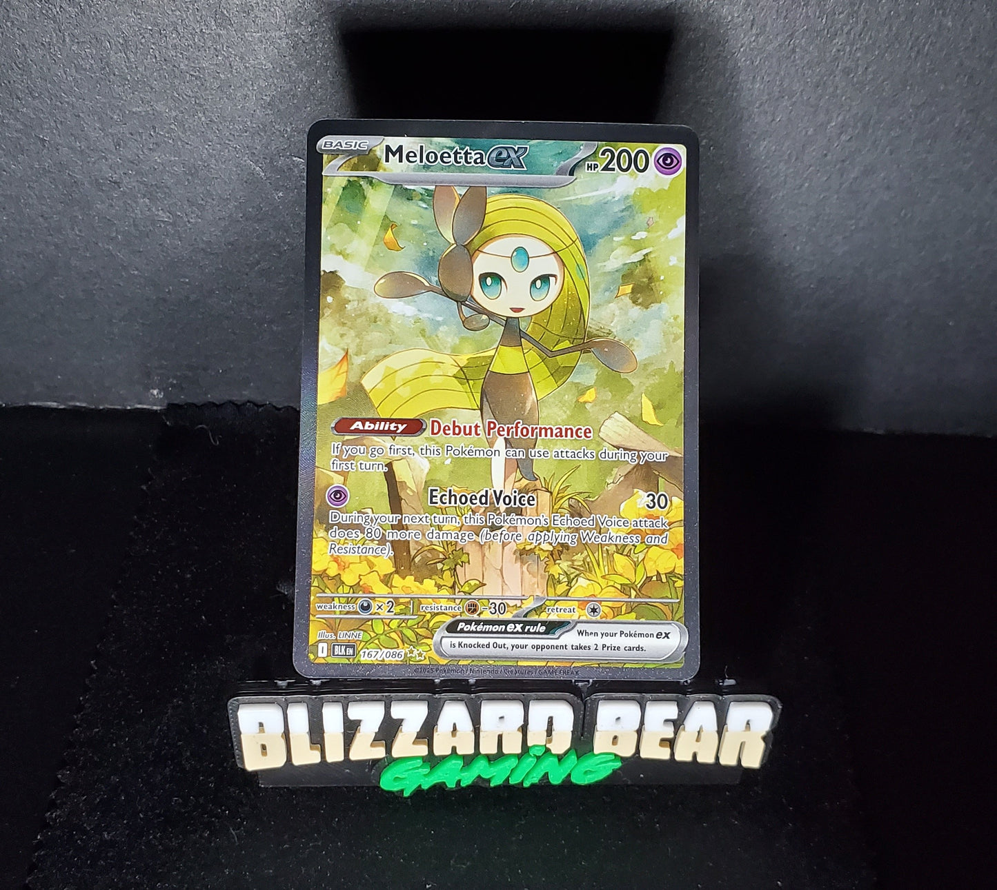 Pokemon Meloetta ex - Special Illustration Rare (IR) - SV: Black Bolt #167/086 NM