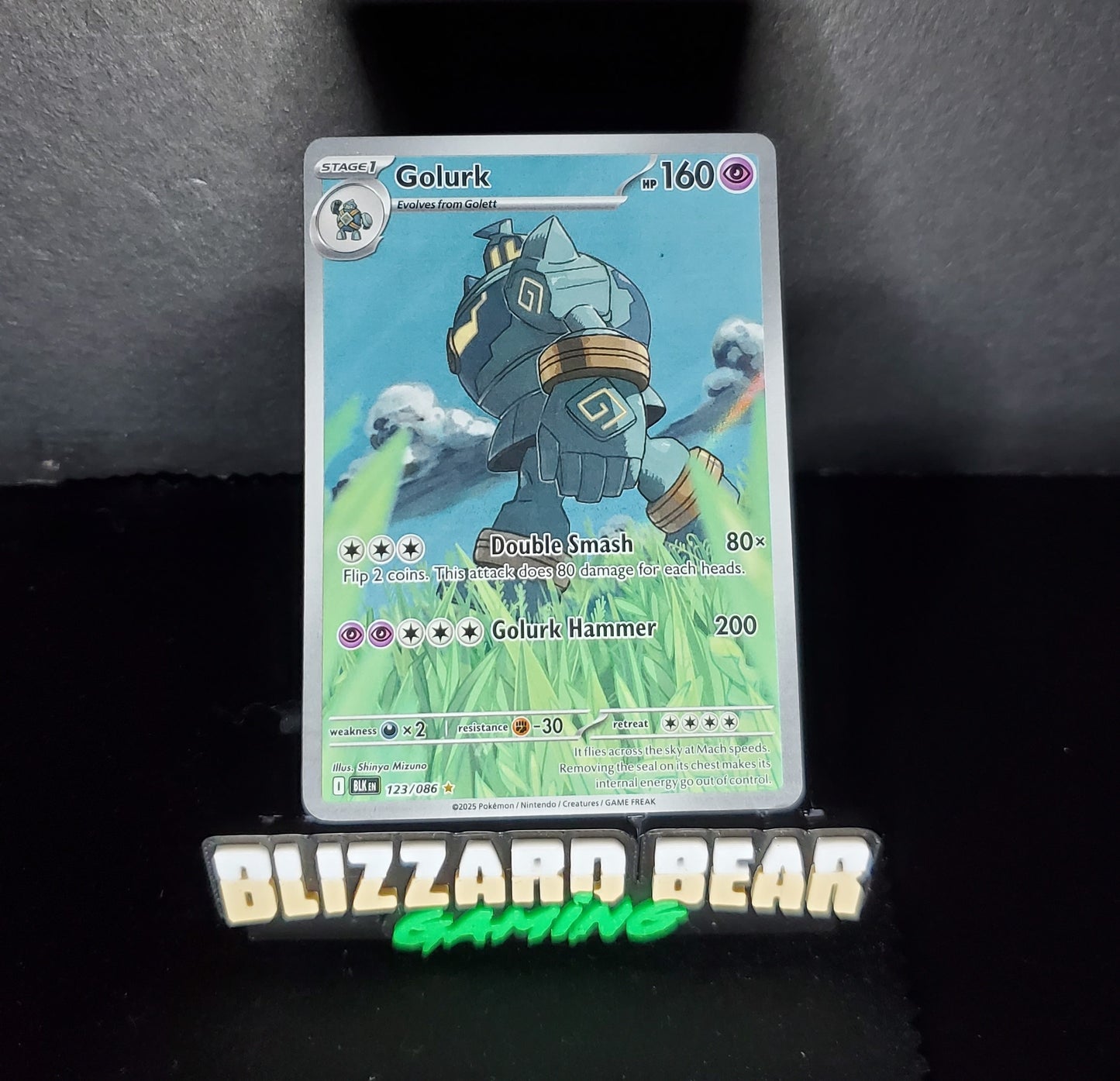 Pokemon Golurk - Illustration Rare (IR) - SV: Black Bolt #123/086 NM