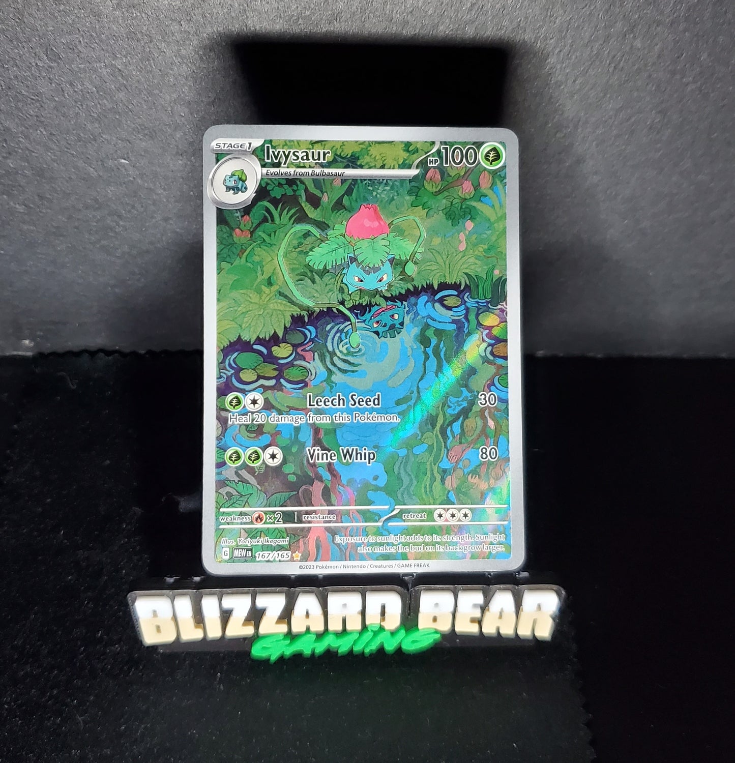 Pokemon Ivysaur - Illustration Rare (IR) - SV: Scarlet & Violet 151 #167/165 NM