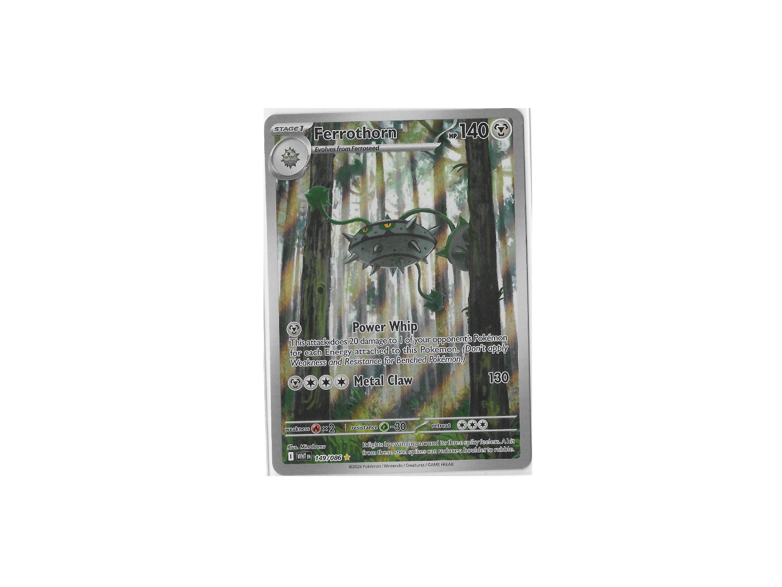 Pokemon Ferrothorn - SV: White Flare 149/086 Illustration Rare NM