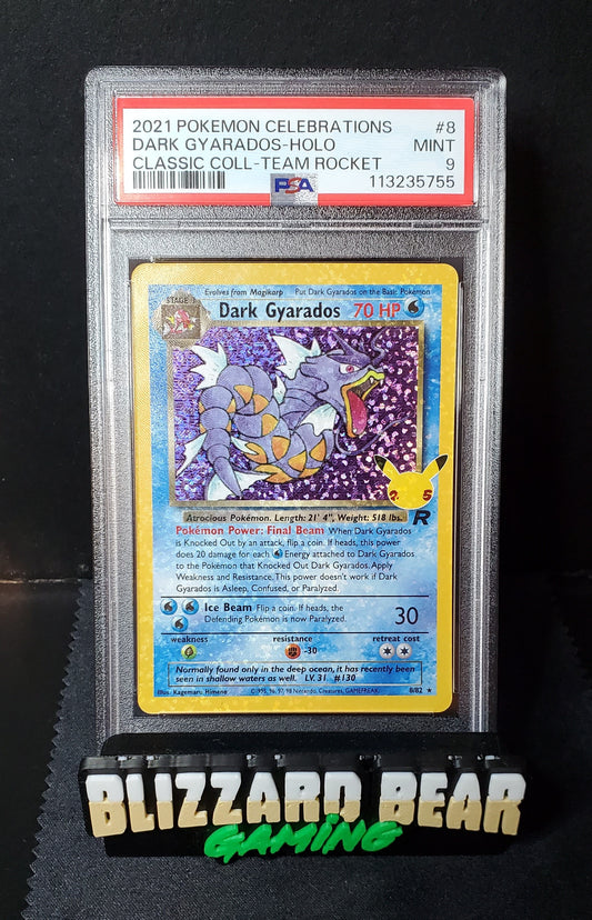 Pokemon TCG 2024 Dark Gyarados #8 - Celebrations Classic Collection - Holo Rare - PSA 9 MINT