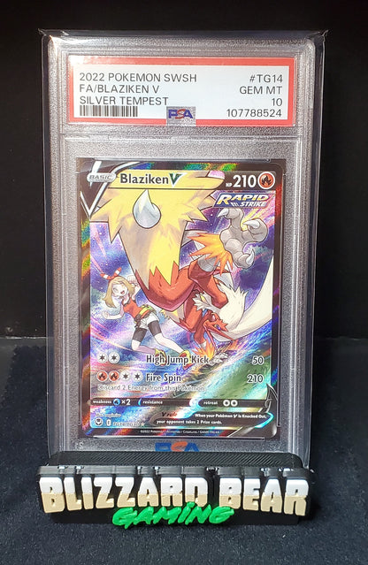 Pokemon TCG 2022 Blaziken V #TG14 - Silver Tempest - Trainer Gallery - PSA 10 GEM MINT