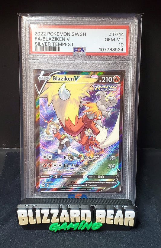 Pokemon TCG 2022 Blaziken V #TG14 - Silver Tempest - Trainer Gallery - PSA 10 GEM MINT