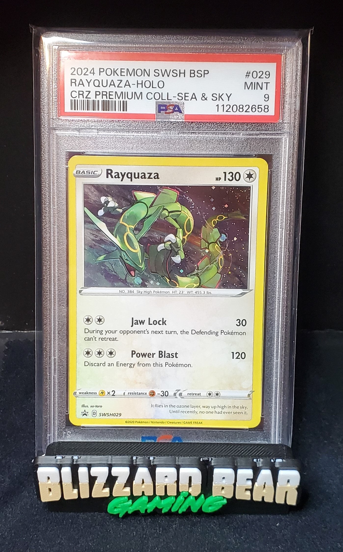 Pokemon TCG 2024 Rayquaza #SWSH029 - Black Star Promo - PSA 9 MINT