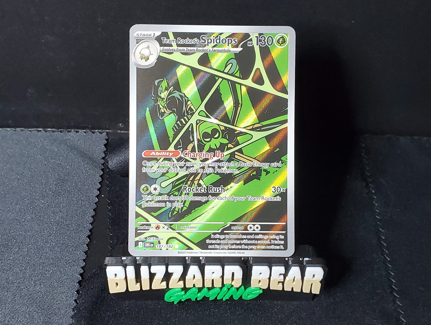 Pokemon Team Rocket's Spidops Illustration Rare (IR) - Destined Rivals #187 NM