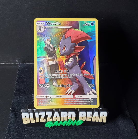 Pokemon Weavile Secret Rare - Cosmic Eclipse #238 NM