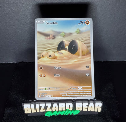 Pokemon Sandile Illustration Rare (IR) - Scarlet & Violet Base Set #216 NM