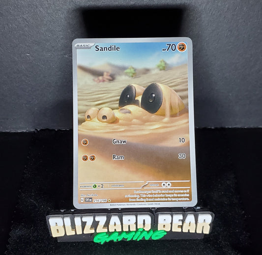 Pokemon Sandile Illustration Rare (IR) - Scarlet & Violet Base Set #216 NM